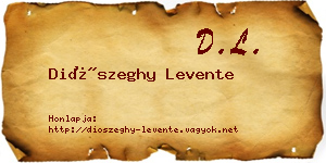 Diószeghy Levente névjegykártya